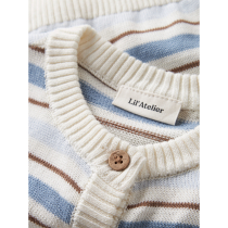 LIL ATELIER Strik Cardigan Hito Coconut Milk Dusty Blue